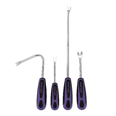 4 PIECE UPHOLSTERY TOOL SET - PURPLE