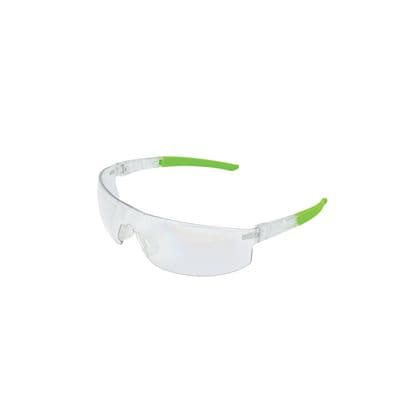 VERATTI® SALVO ANTI-FOG CLEAR/GREEN FRAMES WITH CLEAR LENSES SAFETY GLASSES