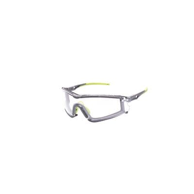 VERATTI® SCUDO ANTI-FOG GRAY/GREEN FRAMES WITH CLEAR LENSES SAFETY GLASSES