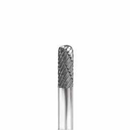 CYLINDER RADIUS NOSE, 1/8" X 1/2" X 1/4", DOUBLE CUT BURR