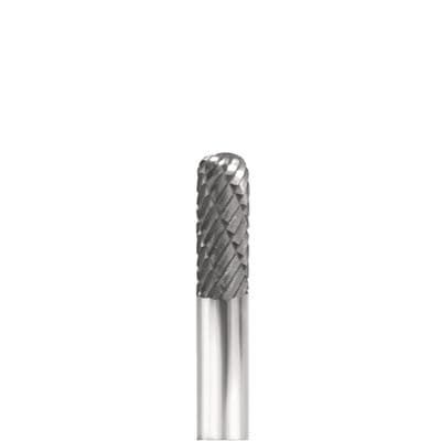 CYLINDER RADIUS NOSE, 1/8" X 1/2" X 1/4", DOUBLE CUT BURR