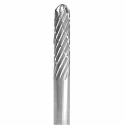 CYLINDER RADIUS BURR, 1/8" X 1-1/2" X 1/8", DOUBLE CUT BURR
