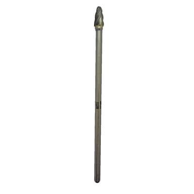 3/8" TREE  SHAPED RADIUS END NON-FERROUS 6" LONG SHANK CARBIDE BURR