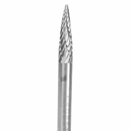 TREE POINTED, 1/8" X 1/2" X 1/8, DOUBLE CUT BURR