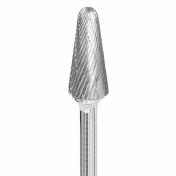CONE SHAPE, 1/2" X 1 1/8" X 1/4", DOUBLE CUT BURR