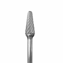 CONE SHAPE, 1/2" X 1 1/8" X 1/4", INOX CUT BURR