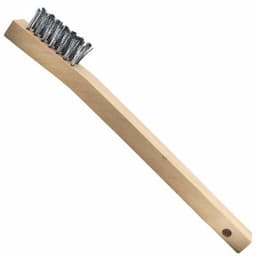 WOODEN HANDLED SS WIRE BRUSH