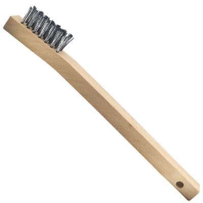 WOODEN HANDLED SS WIRE BRUSH