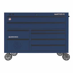 55" DOUBLE-BAY 25" DEEP 8-DRAWER 2S SAPPHIRE BLUE STOCK TOOLBOX
