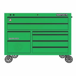 55" DOUBLE-BAY 25" DEEP 8-DRAWER 2S SCREAMIN' GREEN STOCK TOOLBOX