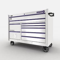 57" x 28" DOUBLE-BAY 4s SERIES TOOLBOX (PALE HORSE WHITE/PURPLE)