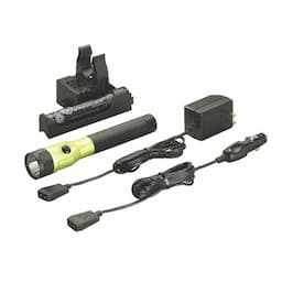 STINGER DUAL SWITCH LED RECHARGEABLE FLASHLIGHT WITH PIGGYBACK CHARGER - LIME