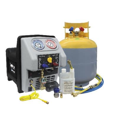 TWIN TURBO REFRIGERANT RECOVERY SYSTEM WITH 50 LBS. DOT TANK