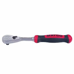 1/4" DRIVE 6-1/2" EIGHTY8 TOOTH FIXED RATCHET WITH ERGO HANDLE - RED
