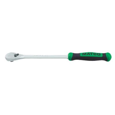 1/4" DRIVE 8-3/4" EIGHTY8 TOOTH FIXED RATCHET WITH ERGO HANDLE - GREEN