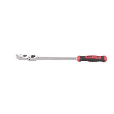 1/4" DRIVE 10-3/4" EIGHTY8 TOOTH LOCKING FLEX RATCHET WITH ERGO HANDLE - RED