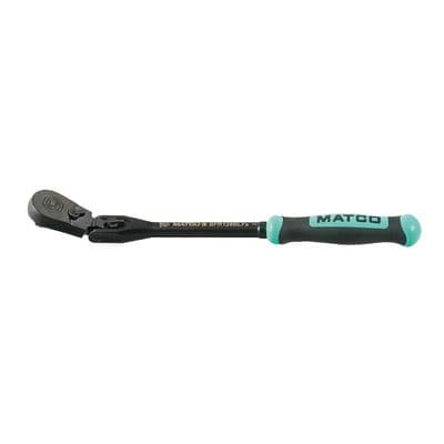 3/8" DRIVE 12-1/2" EIGHTY8 TOOTH BLACK CHROME LOCKING FLEX RATCHET WITH ERGO HANDLE - TEAL