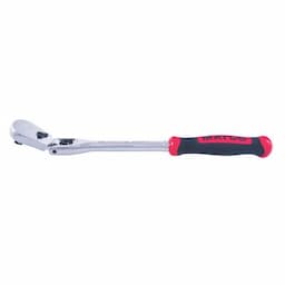 3/8" DRIVE 12-1/2" EIGHTY8 TOOTH LOCKING FLEX HEAD RATCHET WITH ERGO HANDLE - RED