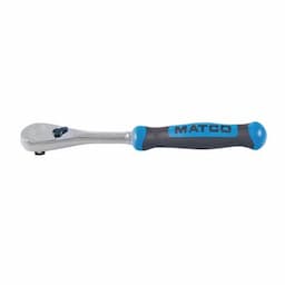 3/8" DRIVE 8-3/4" EIGHTY8 TOOTH FIXED RATCHET WITH ERGO HANDLE - BLUE