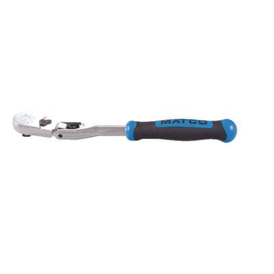 3/8" DRIVE 10" EIGHTY8 TOOTH LONG LOCKING FLEX RATCHET WITH ERGO HANDLE - BLUE