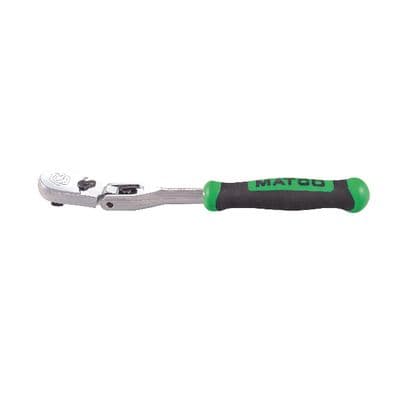 3/8" DRIVE 10" EIGHTY8 TOOTH LONG LOCKING FLEX RATCHET WITH ERGO HANDLE - GREEN