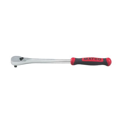 1/2" DRIVE 16-3/4" EIGHTY8 TOOTH FIXED RATCHET WITH ERGO HANDLE - RED