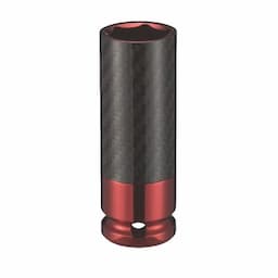 1/2" DRIVE 21MM METRIC 6 POINT THIN WALL SOCKET - RED