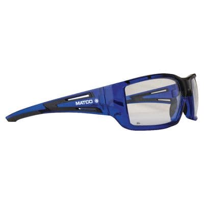 FORCEFLEX SAFETY GLASSES BLUE FULL FRAME WITH CLEAR LENSES