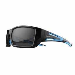 FORCEFLEX SAFETY GLASSES BLACK AND BLUE FULL FRAME WITH POLARIZED SMOKE LENSES