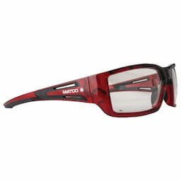 FORCEFLEX SAFETY GLASSES RED FULL FRAME WITH CLEAR LENSES