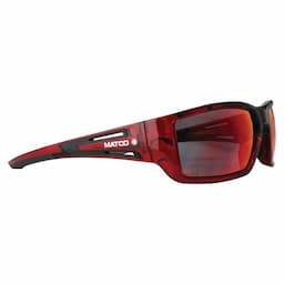 FORCEFLEX SAFETY GLASSES RED FULL FRAME WITH RED LENSES