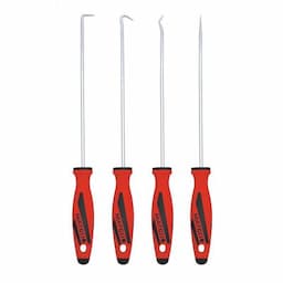 4 PIECE LONG HOOK AND PICK SET - RED