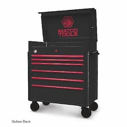 41" x 23" JSC773 ROLLING TOOL CART (OUTLAW BLACK/RED)