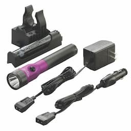 STREAMLIGHT STINGER 450 LUMENS LED RECHARGEABLE FLASHLIGHT WITH PIGGYBACK CHARGER-PURPLE