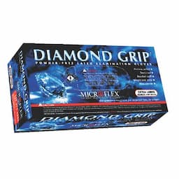 DIAMOND GRIP LATEX GLOVES - LARGE