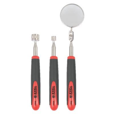 3 PIECE TELESCOPING MAGNETIC PICK-UP TOOLS / MIRROR KIT