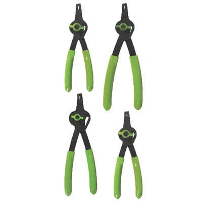 4 PIECE CONVERTIBLE FIXED TIP SNAP RING PLIERS SET - 90°