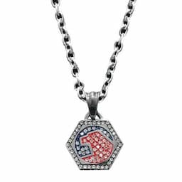HEX-SHAPED CRYSTAL PENDANT NECKLACE