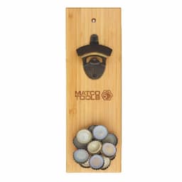 WALL MOUNTED BOTTLE OPENER WITH MAGNETIC CATCH