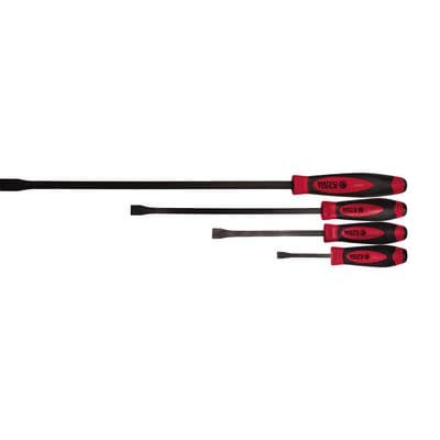 4 PIECE CURVED TIP PRY BAR SET - RED
