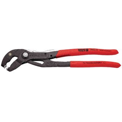 SPRING HOSE CLAMP PLIERS WITH LOCKING DEVICE