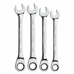 4 PIECE 90 TOOTH METRIC COMBINATION RATCHETING WRENCH SET