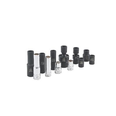 12 PIECE 1/4" AND 3/8" DRIVE 10MM SOCKET SET
