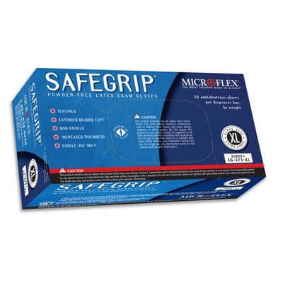 MICROFLEX SAFE GRIP DISPOSABLE GLOVES - EXTRA LARGE