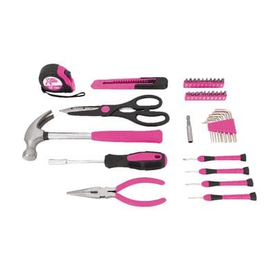 39 PIECE GENERAL TOOL SET - TOOLS FOR THE CAUSE PINK