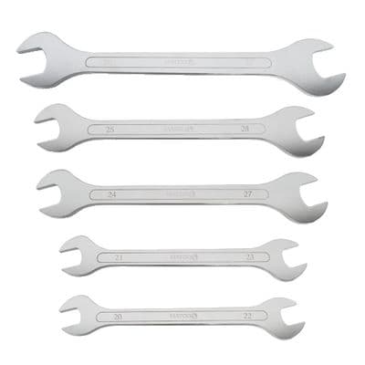 5 PIECE EXTENDED METRIC THIN FLAT WRENCH SET
