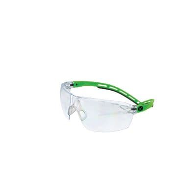 VERATTI® LITE™ SAFETY GLASSES, GRAY & GREEN FRAME WITH CLEAR LENS