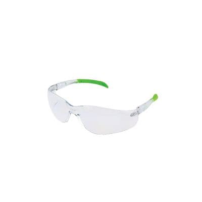 VERATTI® TANGO™ SAFETY GLASSES, CLEAR AND GREEN FRAME WITH CLEAR LENS