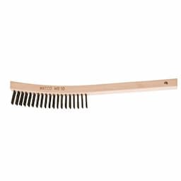 CURVED STYLE CARBON STEEL WIRE BRUSH WITH WOOD HANDLE