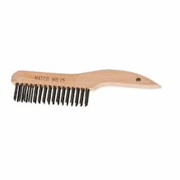 SHOE BRUSH STYLE CARBON STEEL WIRE BRUSH WITH WOOD HANDLE